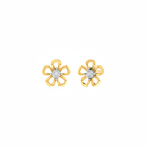 18K Gold & Diamond Women Stud Earring KER-197