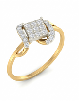 18K Gold & Diamond Engagement Ring For Women KLR-116