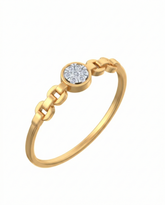 18K Gold & Diamond Dailywear Ring For Women KSK145