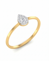 18K Gold & Diamond Dailywear Ring For Women KLR-109