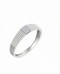 Gold & Diamond Band Ring For Men KRC20035