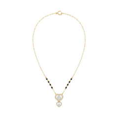 Gold & Diamond Heart Mangalsutra For Women KRC50126