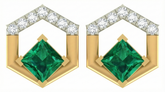 18K Gold & Diamond Women Gemstone Earring KRA40085E