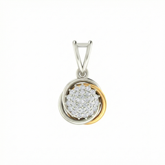 18K Gold & Diamond Floral Pendant KFP-14