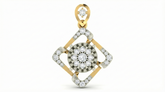 18K Gold & Diamond Floral Pendant Set KRA40015P