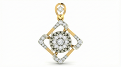 18K Gold & Diamond Floral Pendant Set KRA40015P