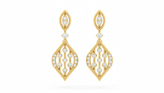 14K Gold & Diamond Women Dangler Earring KRI44015E