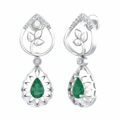 14K Gold & Diamond Women Gemstone Earring KRB44063ER