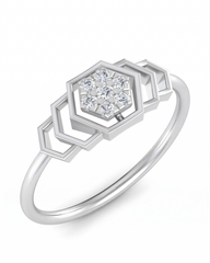 18K Gold & Diamond Engagement Ring For Women KRB10193-A