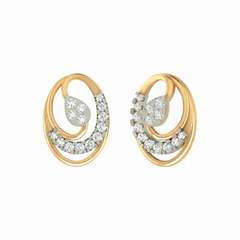 Yellow Gold Diamond Earring | under 40k