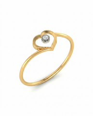 18K Gold & Diamond Dailywear Ring For Women KLR-368