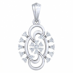 Gold & Diamond Floral Pendent Set KRC40629
