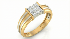 18K Gold & Diamond Engagement Ring For Men KRA60277