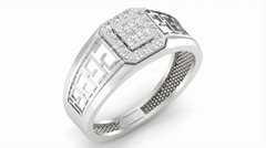 18K Gold & Diamond Band Ring For Men KRA60291