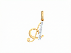 18K Gold & Diamond Initial Pendant KRK20083