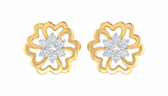 Yellow Gold Diamond Earring | under 40k