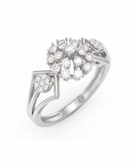 18K Gold & Diamond Engagement Ring For Women KRL10437