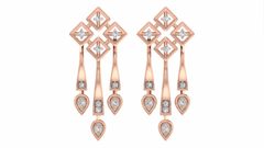 Rose Gold Diamond Earring | under 40k