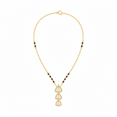 18K Gold & Diamond Beaded Mangalsutra For Women KRE90090