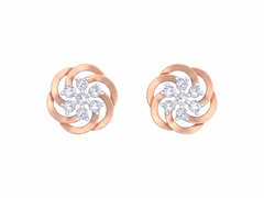 Rose Gold Diamond Earring | under 40k