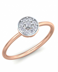 18K Gold & Diamond Dailywear Ring For Women KRB10180