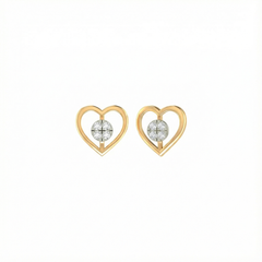 18K Gold & Diamond Stud Earring For Women PER-126