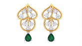 Yellow Gold Diamond Earring | under 40k