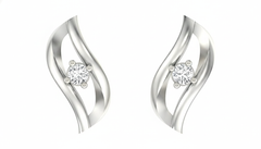 18K Gold & Diamond Women Dailywear Earring KER-86