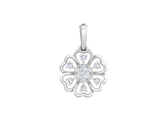 Gold & Diamond Floral Pendant Set KRC40639