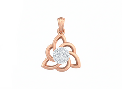 Gold & Diamond Solitaire Pendant Set KRC40636