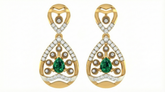 14K Gold & Diamond Women Gemstone Earring KRB44119ER-A
