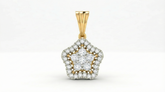 18K Gold & Diamond Floral PENDANT SET KRA40008P