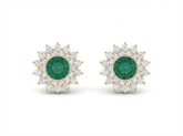 18K Gold & Diamond Women Gemstone Earring KRK40094E