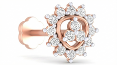 18K Gold & Diamond Stud Nose Pin KRA50256