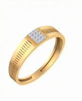 18K Gold & Diamond Ring For Men KSK262