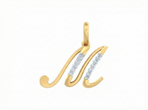 18K Gold & Diamond Initial Pendant KRK20086