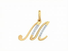 18K Gold & Diamond Initial Pendant KRK20086