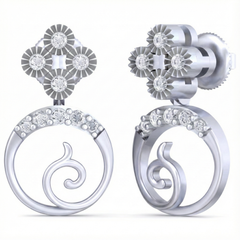 14K Gold & Diamond Women Engagement Earring KRB44072E