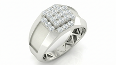 18K Gold & Diamond Band Ring For Men KRA60219