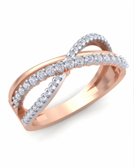 18K Gold & Diamond Engagement Ring For Women KRB10356