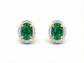 18K Gold & Diamond Women Gemstone Earring KRK30035