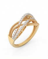 18K Gold & Diamond Cocktail Ring For Women KRC10459