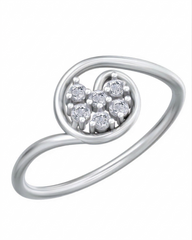 18K Gold & Diamond Dailywear Ring For Women KRB10162