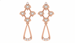 Rose Gold Diamond Earring | under 40k