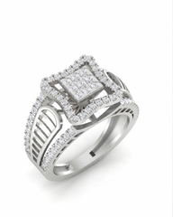 18K Gold & Diamond Engagement Ring For Women KRA10011