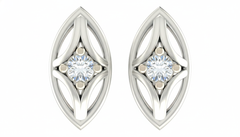 18K Gold & Diamond Solitaire Women Earring KRA40139E