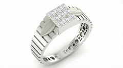 18K Gold & Diamond Engagement Ring For Men KRA60236