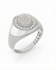 18K Gold & Diamond Engagement Ring For Men KRC60142