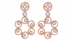 Rose Gold Diamond Earring | under 40k