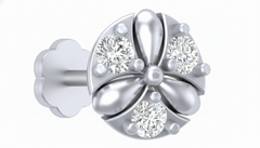 18K Gold & Diamond Stud Nose Pin KRA50090